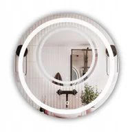 Lustra - LUSTRO OKRĄGŁE LED PODŚWIETLANE ŁAZIENKOWE ŚREDNICA 80cm WŁĄCZNIK DOTYKOWY - miniaturka - grafika 1