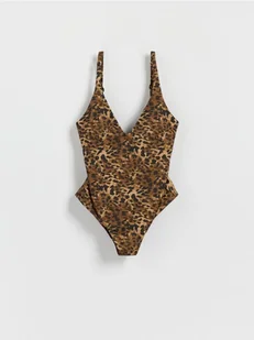 Reserved - Jednoczęściowy strój kąpielowy - brązowy - Moda i Uroda OUTLET - miniaturka - grafika 1