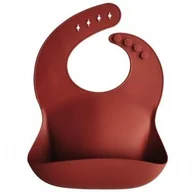 Śliniaki i fartuszki - Mushie Mushie  -  Śliniak Silikonowy Raw Sienna - miniaturka - grafika 1