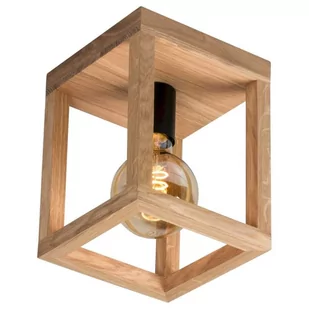 Spotlight Sufitowa LAMPA plafon KAGO 9154274 ekologiczna OPRAWA drewniana klatka prostokątna dąb olejowany czarna - Lampy sufitowe - miniaturka - grafika 2
