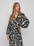 Bluzki damskie - Vila Bluzka 14088841 Czarny Regular Fit - miniaturka - grafika 1