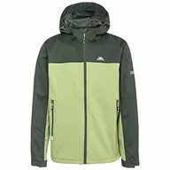 Kurtki męskie - Trespass Palin męska kurtka softshell z kapturem, zielony - miniaturka - grafika 1