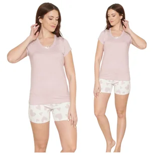 PIŻAMA DAMSKA WISKOZA Z WISKOZY KRÓTKI RĘKAW KRÓTKIE SPODENKI ELEGANCKA WYGODNA MODNA LETNIA KRÓTKA L - Piżamy damskie PIŻAMA DAMSKA WISKOZA Z WISKOZY KRÓTKI RĘKAW KRÓTKIE SPODENKI ELEGANCKA WYGODNA MODNA LETNIA KRÓTKA L - Piżamy damskie - miniaturka - grafika 1