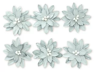 ARGO Kwiaty samoprzylepne papierowe DALIA 6szt. szare - Dekoratorstwo - miniaturka - grafika 1