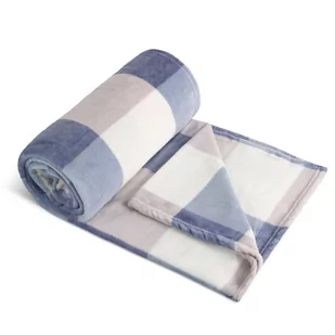 Bellatex Koc Kemping PLUS niebieska krata, 150 x 200 cm - Koce - miniaturka - grafika 1