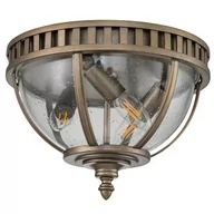 Lampy sufitowe - Lampa sufitowa szkło Halleron KL-HALLERON-F-BU Kichler IP44 przezroczysty brąz - miniaturka - grafika 1