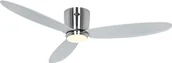 Wentylatory sufitowe - Energooszczędny wentylator sufitowy z oświetleniem LED i pilotem Eco Plano II 132 cm chrom - miniaturka - grafika 1