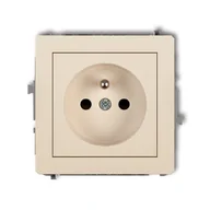 Gniazdka elektryczne - Karlik Gniazdo z/u Deco - beżowy - miniaturka - grafika 1