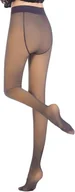 Legginsy - Damskie Przezroczyste Rajstopy Termiczne Rayson z Polarową Podszewką Brązowe M/L - miniaturka - grafika 1