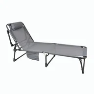 Leżaki ogrodowe - Składany leżak z poduszką, szary, wymiary: 189 x 63 x 34 cm. D104114 - miniaturka - grafika 1