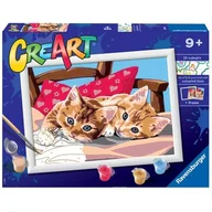 Zabawki kreatywne - Ravensburger Malowanka CreArt Dwa słodkie kotki 28938 28938 - miniaturka - grafika 1