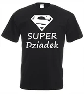 Koszulki i topy damskie - Koszulka na Dzień Dziadka SUPER DZIADEK Prezent M - miniaturka - grafika 1