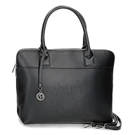 Koszulki i topy damskie - Pepe Jeans Mabel Dostosowana torba na laptopa 13,3 cala, czarna, 27 x 32 x 10 cm, skóra PU, czarno-biała, dostosowana torba na laptopa, czarny/biały, Dostosowana torba na laptopa - miniaturka - grafika 1