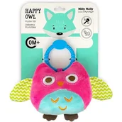 Zabawki interaktywne dla dzieci - Zawieszka MILLY MALLY Happy owl Sówka 2552 Różowy - miniaturka - grafika 1
