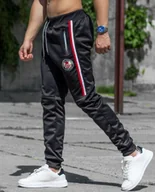 Spodnie męskie - Spodnie męskie dresowe czarne Recea - miniaturka - grafika 1
