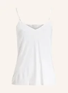 Koszulki i topy damskie - Hanro Top Satin Deluxe weiss - miniaturka - grafika 1