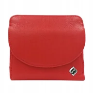 Portfele - FreeHaveFun Damski Portfel Skórzany Czerwony RFID Ochrona Monety - miniaturka - grafika 1