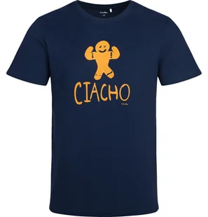 Męski t-shirt z krótkim rękawem, z napisem "CIACHO", granatowy - Koszulki męskie - miniaturka - grafika 1