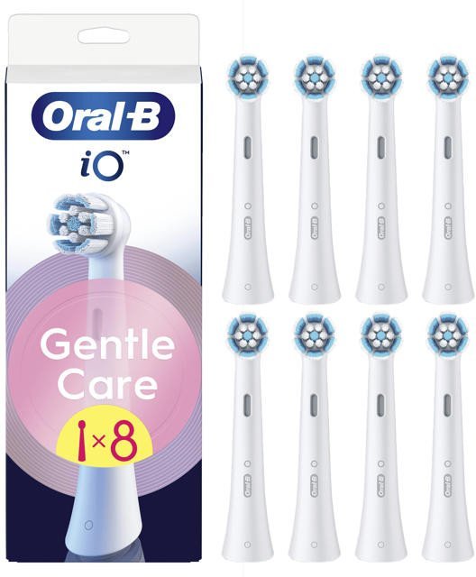 Oral-B iO Gentle Care replacement brushes 8pcs, white