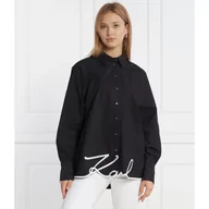 Koszule damskie - Karl Lagerfeld Koszula karl hem signature shirt | Regular Fit - miniaturka - grafika 1