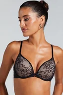 Biustonosze - Hunkemöller Usztywniany długoszczelny push-up z fiszbinami Lea Czarny - miniaturka - grafika 1