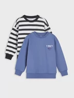 Swetry dla chłopców - Sinsay - Bluzy 2 pack - czarny - miniaturka - grafika 1