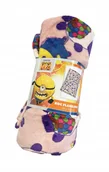Koce - CARBOTEX Flanelowy koc kocyk dziecięcy MINIONKI 130x160 cm RÓŻ 555 - miniaturka - grafika 1