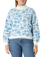 Swetry damskie - Springfield Damski sweter polo z dżerseju, jasnoniebieski, XS, Jasnoniebieski, XS - miniaturka - grafika 1