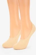 Skarpetki damskie - Stopki damskie bawełniane beżowe z silikonem Discreet Marilyn - miniaturka - grafika 1