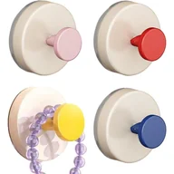 Wieszaki łazienkowe - Uniwersalne haki z przyssawkami – do prysznica – 4 haki na drzwi – wieszak na ręczniki wielokrotnego użytku – do szkła, ściany, drzwi, łazienki, szafk - miniaturka - grafika 1