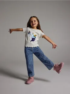 Reserved - T-shirt z cekinową aplikacją - złamana biel - Bluzki dla niemowląt - miniaturka - grafika 1