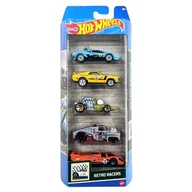 Samochody i pojazdy dla dzieci - Hot Wheels Retro Racers 5-pak Zestaw Małych Samochodzików - miniaturka - grafika 1