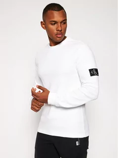 Swetry damskie - Calvin Klein Jeans Sweter J30J316610 Biały Regular Fit - grafika 1
