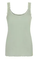 Biustonosze - Hunkemöller SINGLET RIB JERSEY LACE Zielony - miniaturka - grafika 1