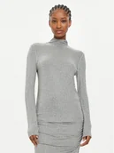 Bluzki damskie - PINKO Bluzka Koch 104453 A2B4 Szary Regular Fit - miniaturka - grafika 1