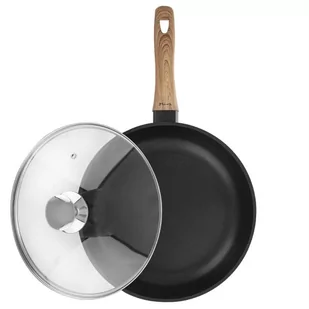 Orion Patelnia GRANDE WOODEN 28 cm z pokrywką gaz indukcja 112996 - Patelnie - miniaturka - grafika 1