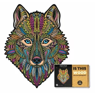 Wood You Do Puzzle drewniane Wilk | Determined Wolf | 140 elementów | A4 - Puzzle - miniaturka - grafika 1