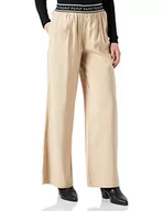 Spodnie damskie - Naf Naf Klasyczne spodnie damskie, beżowy, 40 PL - miniaturka - grafika 1