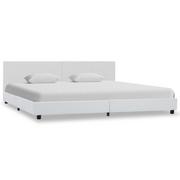 Łóżka - vidaXL Rama łóżka z podnośnikiem, biała, sztuczna skóra, 180 x 200 cm - miniaturka - grafika 1