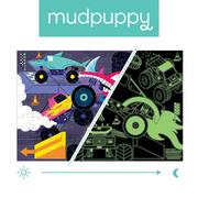 Puzzle - Mudpuppy, Puzzle świecące w ciemności, Monster trucki, 100 elementów - miniaturka - grafika 1