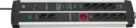 Listwy zasilające - Listwa zasilająca Brennenstuhl Brennenstuhl Premium-Protect-Line, 11-way duo, power strip (black/silver, 120,000A surge protection, 3 meters) - miniaturka - grafika 1