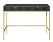 Toaletki - Toaletka Delicious ryflowana czarna złote nogi - miniaturka - grafika 1