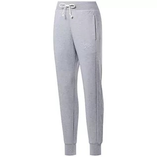 Spodnie damskie - Reebok Spodnie damskie z teksturowanym logo szary Brgrin L - grafika 1
