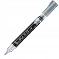 Kredki, ołówki, pastele i pisaki - Pisak pędzelkowy PENTEL DualMetallic Brush srebrny - miniaturka - grafika 1