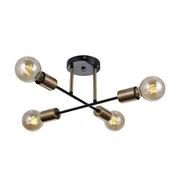 Lampy sufitowe - Molekułowa lampa sufitowa Formio PND-4052-4-BL-HBR Italux czarna mosiądz - miniaturka - grafika 1