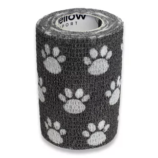 yellowBAND Bandaż Kohezyjny 7,5cm x 4,5m Czarny w Łapki - Apteczki i materiały opatrunkowe - miniaturka - grafika 1