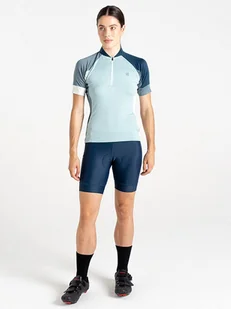 Dare 2b Koszulka kolarska "Flutter Jersey" w kolorze błękitno-granatowym - Koszulki sportowe damskie - miniaturka - grafika 1