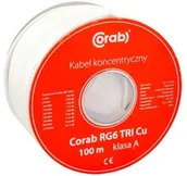 Kable - PRZEWÓD KONCENTRYCZNY RG6 TRI Cu CORAB ( szpula 100m ) klasa A - miniaturka - grafika 1