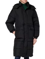 Płaszcze damskie - TOM TAILOR Denim Damski Płaszcz zimowy z kapturem 1032688, 14482 - Deep Black, S - miniaturka - grafika 1