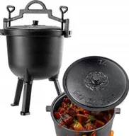 Garnki - Kadax KADAX Kociołek Żeliwny 7L Myśliwski Garnek Na Ognisko Grill Do Pieczonek - miniaturka - grafika 1